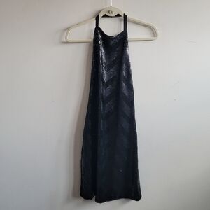 Caballero Chevron Sequined Halter Dress